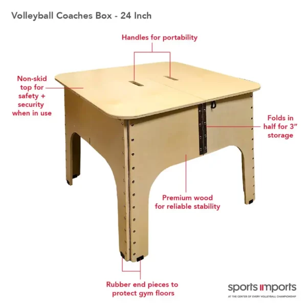 Volleyball Coaches Box - 24 Inch - Specs